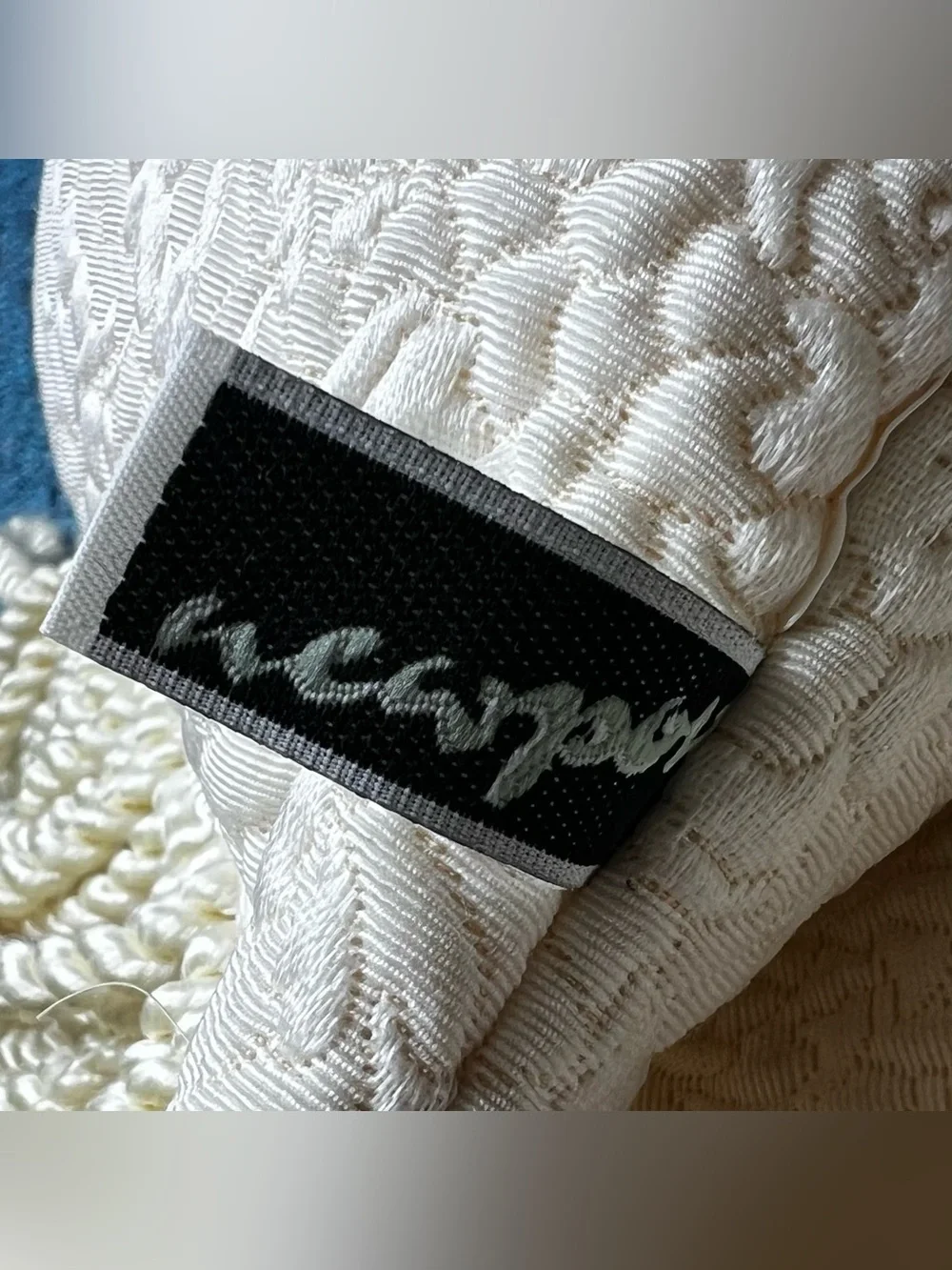 Vintage Newport Elegant Fringe Throw Pillows Set of 2 Ivory Floral Lumbar 15x11